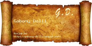 Gabony Dolli névjegykártya